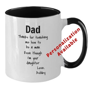 Gift for Dad From Daughter, Personalized Father's Day Mug, Funny Mug for Dad, Birthday Gift or Christmas Gift for Father