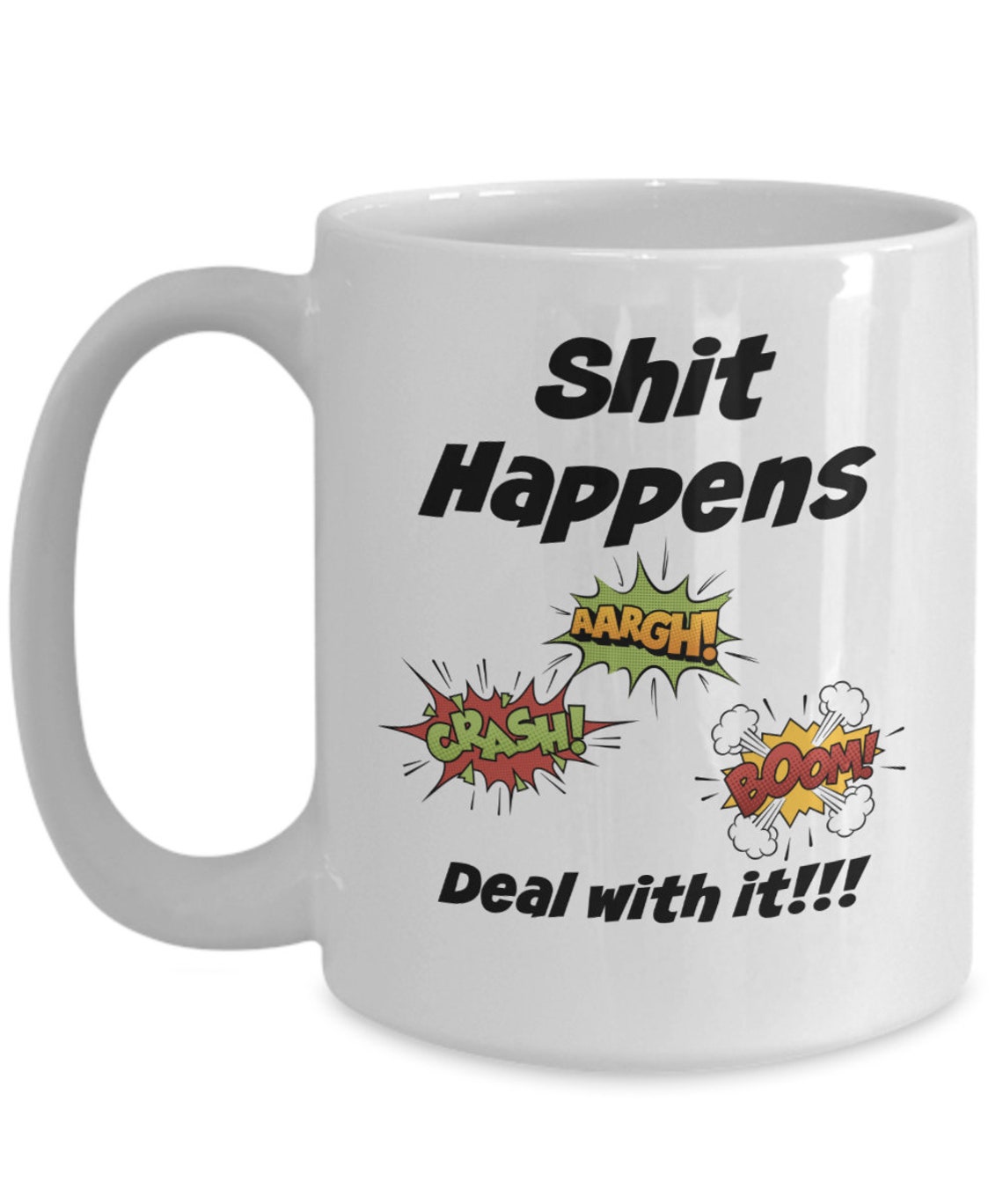 Shit Happens Mug, Funny Novelty Coffee Cup, Sarcastic Mugs Etsy