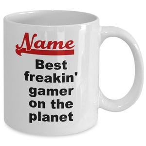 Gamer Mug, Personalized Gamer Gift, Video Game Mug, Gaming Mug, Gamer Coffee Mug, Custom Name