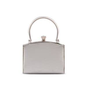 Clutch Caja Metálica Color Plata - TrinidadVintage