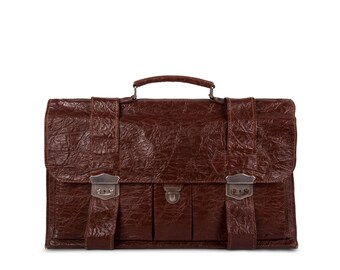 Old school Style brown briefcase