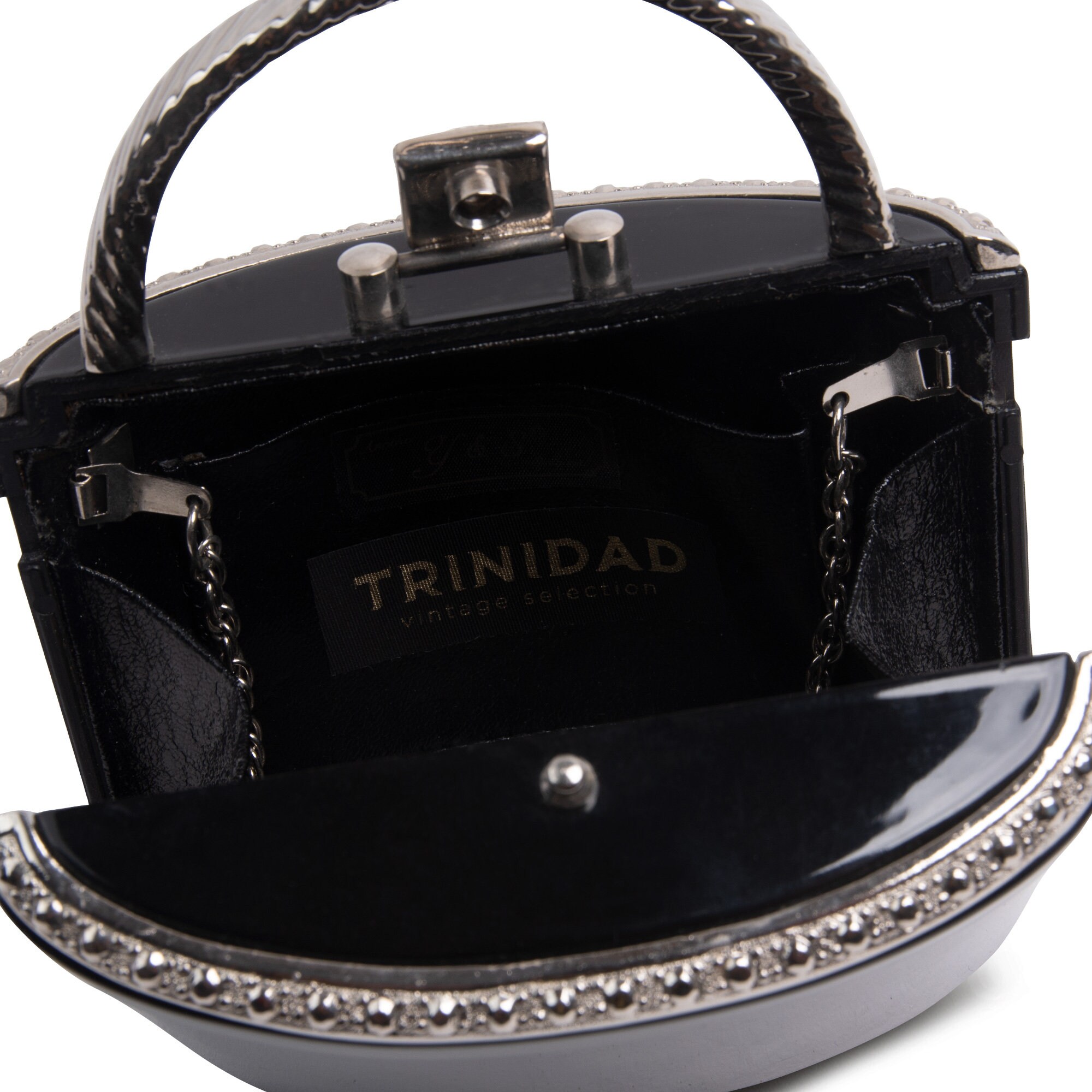 Pochette Soirée Black Box - Noir Et Argenté - Style Clutch - Neuf Avec étiquettes