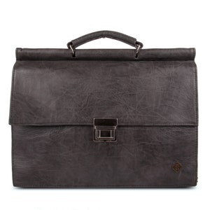 Porte-documents design double face gris mercure