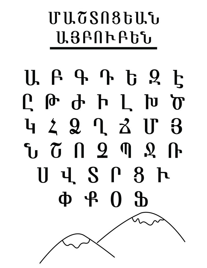 Armenian Alphabet Coloring Book Level 1 - Etsy