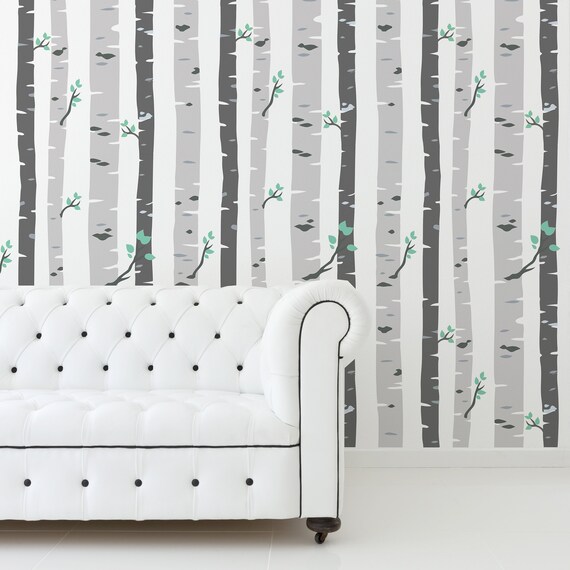 Téléchargement gratuit Images Foret De Bouleaux Arbre Mural Sticker Arbre Amovible Papier dernière par