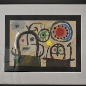 Joan Miro ~ "Cartones: Femmesen Priere Devant Le Soleil #19" ~ Lithograph 1175/1200 ~ Pierre Matisse Gallery ~ Printed in Paris ~ c 1965