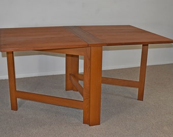 Danish Teak Stow Away Drop Leaf Table - Shipping is not free