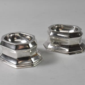 Pair Sterling Silver Salt Cellars England 1900