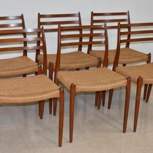 Niels Otto Moller Teak Chairs Model 78