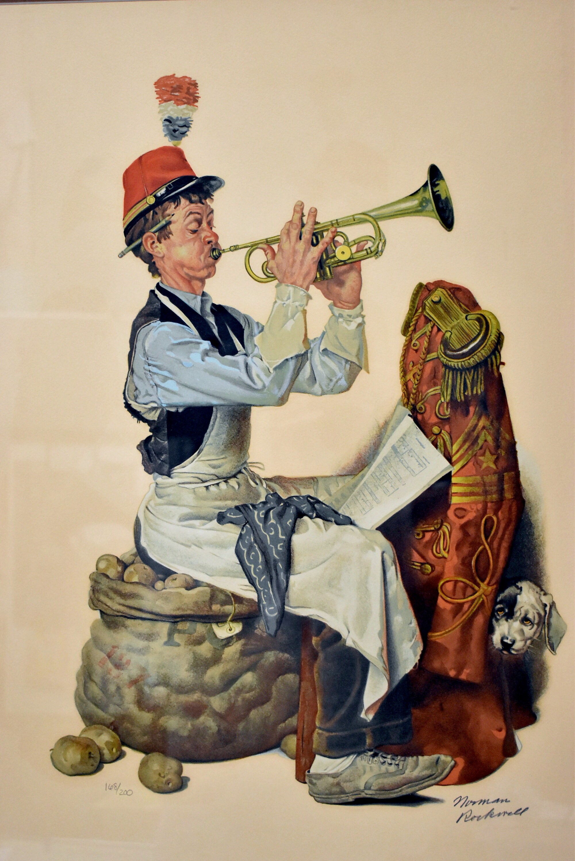 Norman Rockwell "trumpeter (sour Note)" Lithograph 168/200, 1931 - Etsy