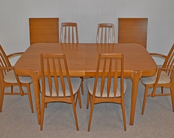 Danish Teak Table and 6 Chairs by Koefoeds Hornslet