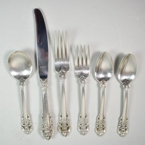 Sterling Flatware Set ~ Wallace ~ Grand Baroque ~ 6 Piece Set - c 1970s