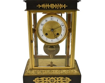 Antique French Empire Crystal Regulator Clock