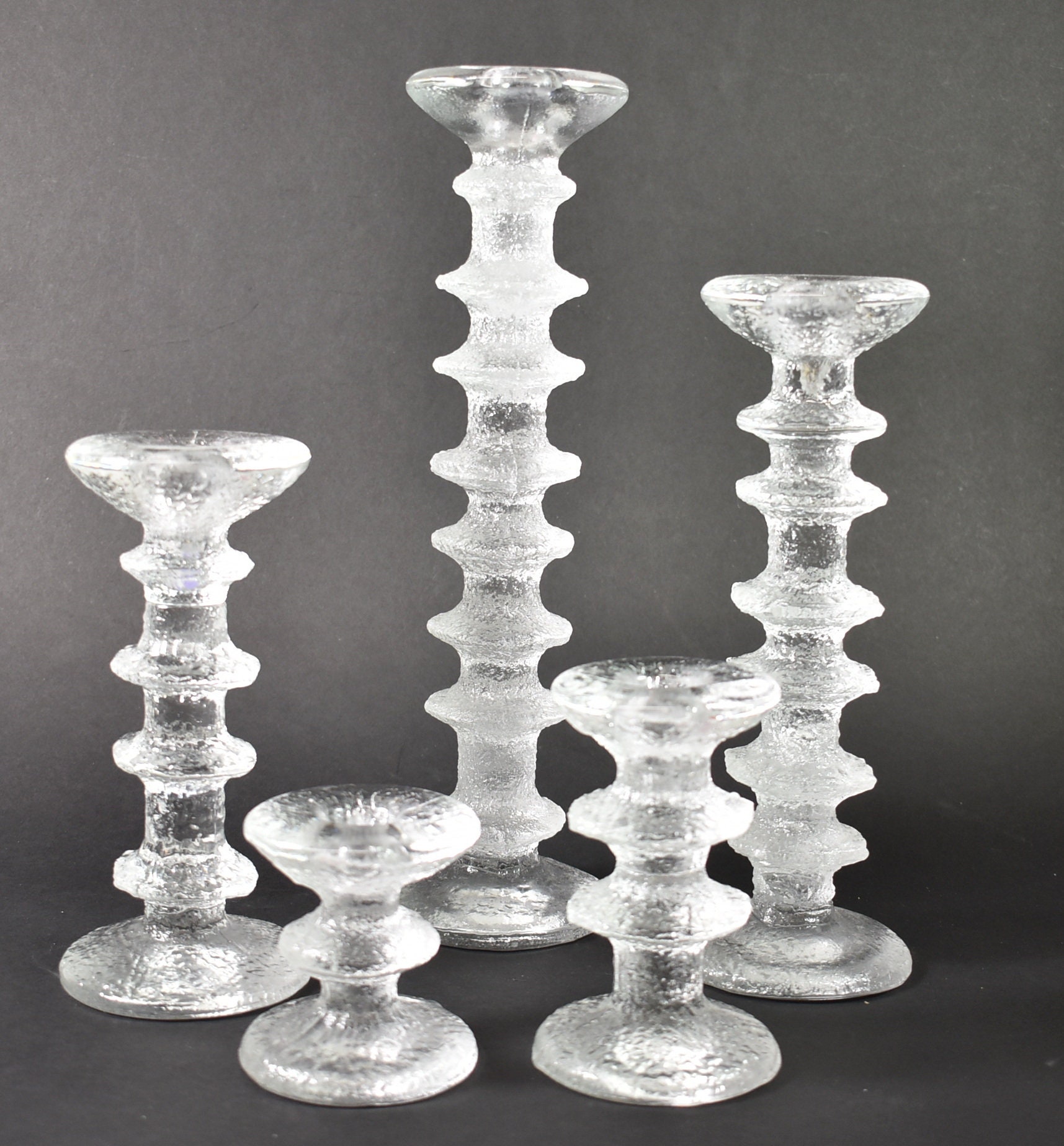 Festivo Candlesticks by Timo Sarpaneva for Iittala, Set of 5