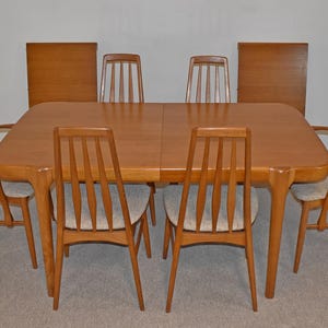 Danish Teak Table and 6 Chairs by Koefoeds Hornslet
