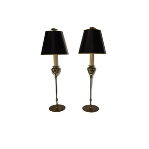 Vintage Chapman Pair Brass Buffet Lamps