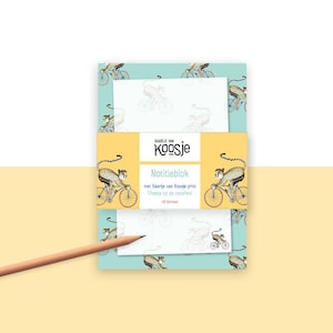 A6 Notepad-Cheeta on road bike image 1