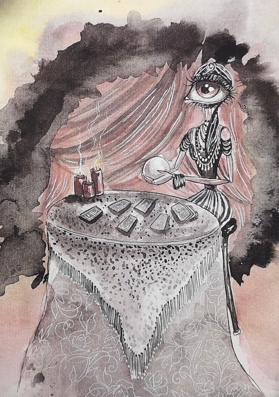 Lámina / Print Lola la pitonisa Etsy España