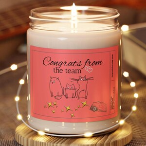 Congratulations From Team Present Christmas Gift Cat Lover Funny Gift for Manager