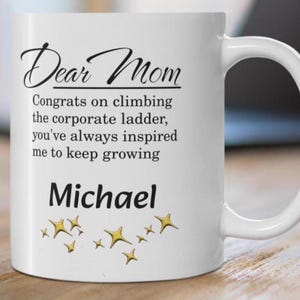 Personalized Mom Mug: Inspirational Corporate Ladder Gift