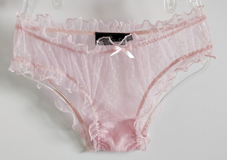 Lot of 2 transparent panties plumetis pink froufrou bloomer | Etsy