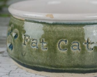 Personalised Pottery Dog or Cat Bowl