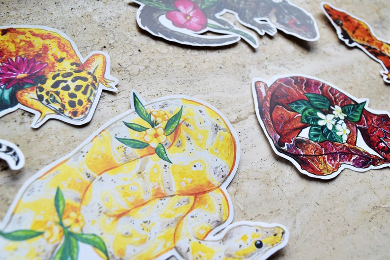 Exotic Reptiles // Sticker Set Etsy