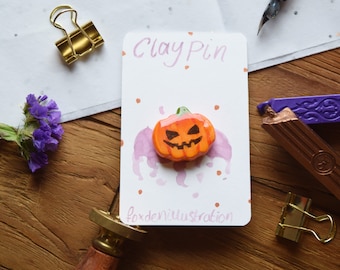 Jack O Lantern // Clay Pin