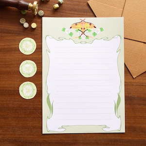 Set di carta da lettere illustrata Comet Moth // Grazioso set di carta da lettere per posta ordinaria