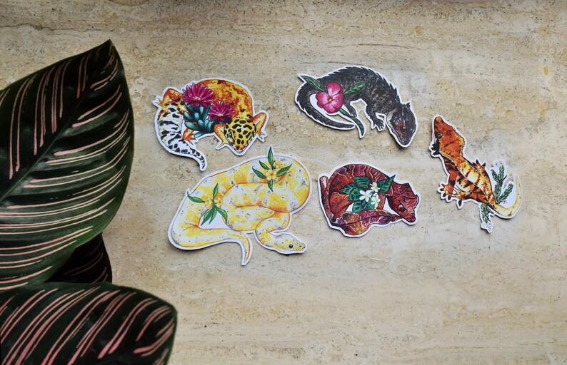 Exotic Reptiles // Sticker Set Etsy