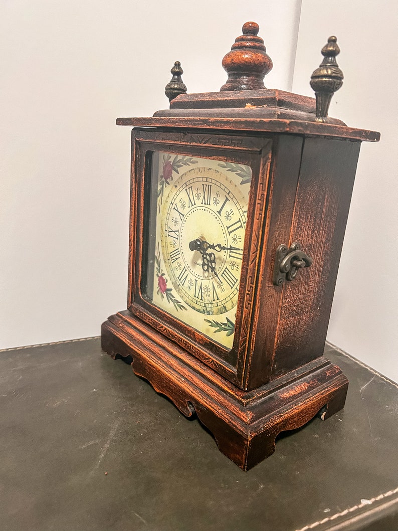 Tianguan Floral Mantle Clock Etsy