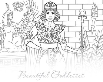 Beautiful lady coloring book. Coloring pages for girls. Adult coloring page, coloring bundle. Printable PDF coloring book. Instant Download.