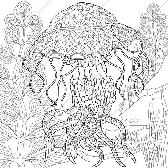 52 Jellyfish Coloring Pages For Adults , Free HD Download 52 Jellyfish Coloring Pages For Adults , Free HD Download
