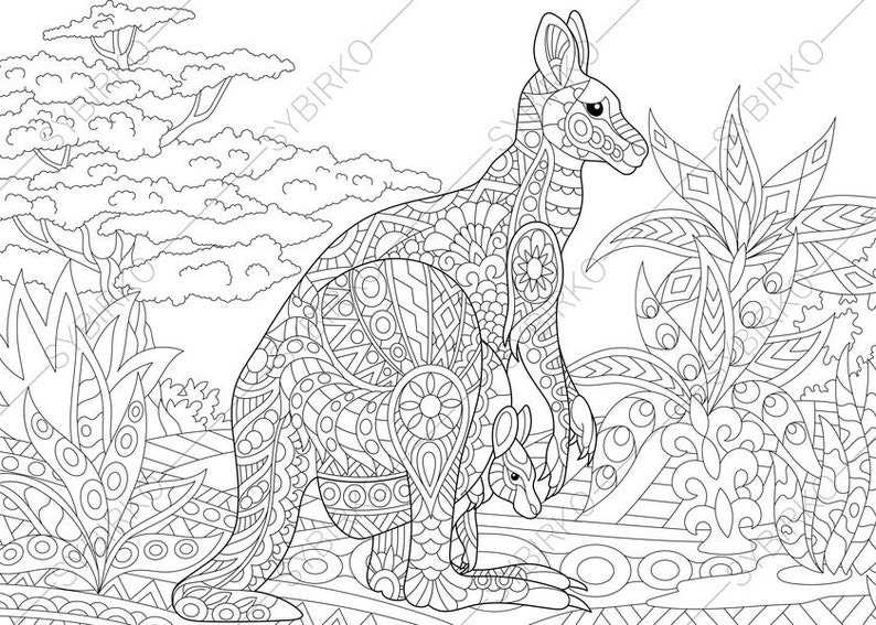 4800 Top Kangaroo Coloring Book Pages Images 4800 Top Kangaroo Coloring Book Pages Images