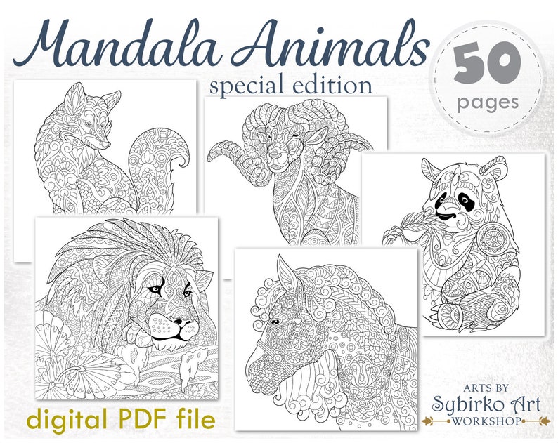 Mandala Animals Coloring Pages - Il 794xN.4425554796 R6nf 