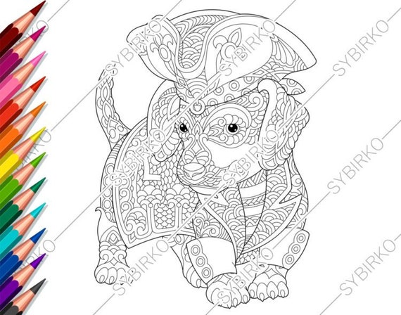 Coloring Pages For Adults Dachshund Sea Pirate Ship Sailor Etsy Coloring Pages For Adults Dachshund Sea Pirate Ship Sailor Etsy