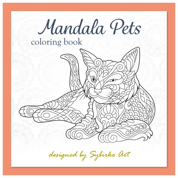 Floral Animals Coloring Pages. Animal Coloring Book for Adults and