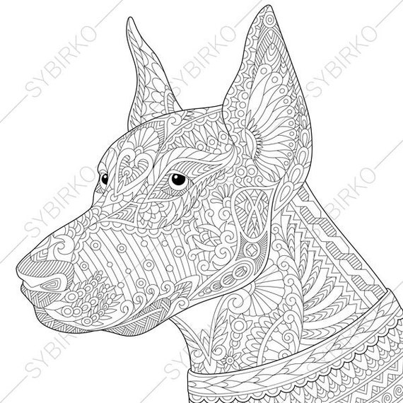 Doberman Coloring Pages Printable