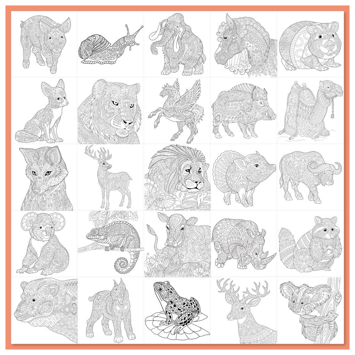 10 Mandala Animal Coloring Pages For Adults: Unleash Your Inner Artist and Find Serenity