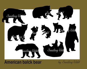Bear Cub Silhouette Etsy Bear Cub Silhouette Etsy