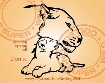 Free Free 244 Baby Lion Outline Svg SVG PNG EPS DXF File