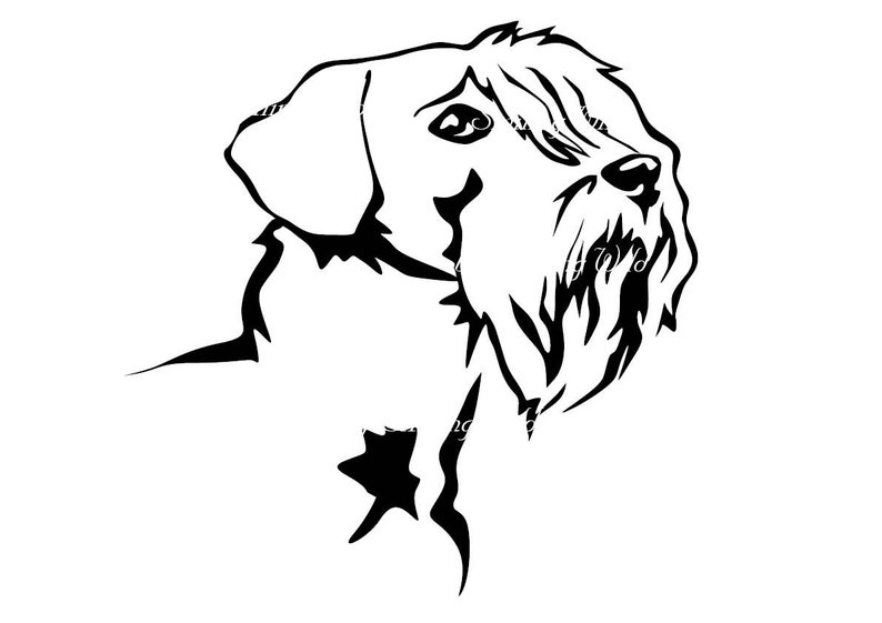 Cesky Terrier svg clipart printable Cesky Terrier cutout file | Etsy