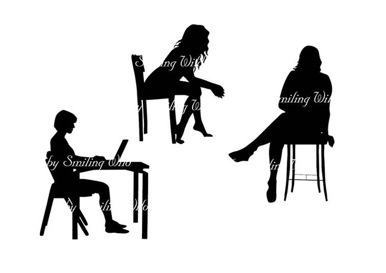 Download Sitting woman svg silhouette clipart printable woman ...