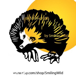 Echidna Svg Australian Wild Animal Vector Graphic Clip Art Illustration ...
