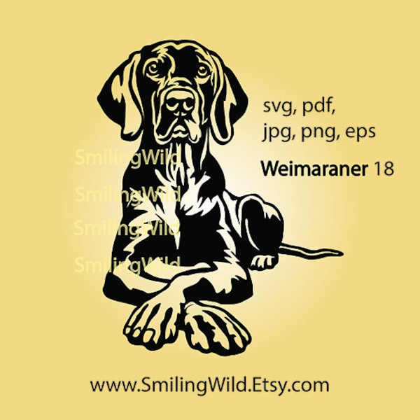 Weimaraner svg vector graphic art clipart pet artwork dog design Weimaraner cut file cuttable t shirt design cuttable cricut