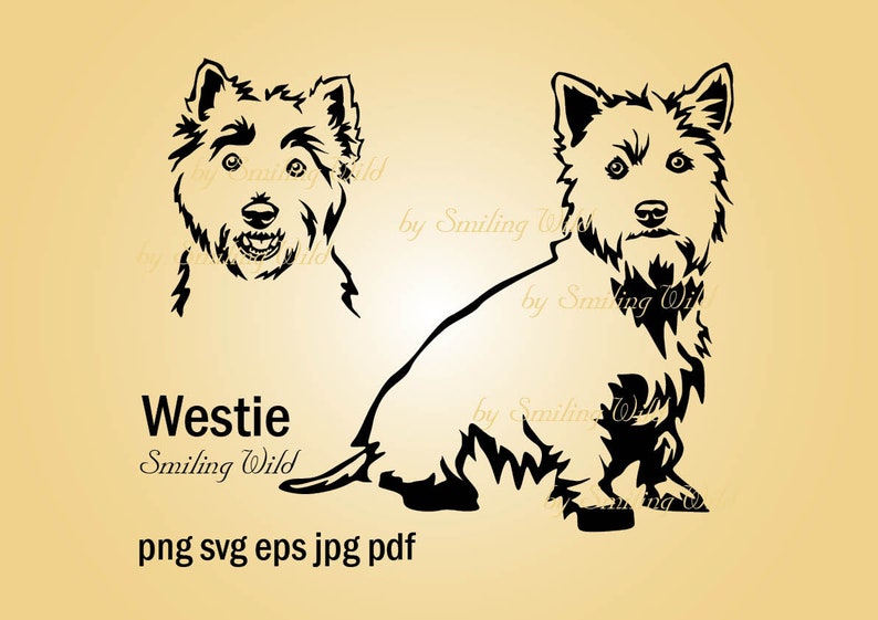 Westie Art Dog Svg Vector Graphic Art West Highland White - Etsy