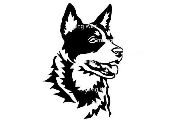 Blue Heeler Dog Svg Clipart Vector Graphic Art Blue Heelr - Etsy