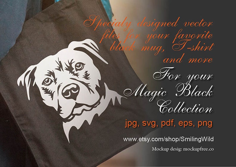 Download American Staffordshire Terrier svg face White Print on ...