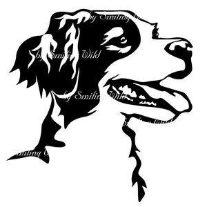 Épagneul breton svg chien clipart vectoriel art graphique épagneul breton portrait oeuvre coupe fichier couper imprimable dessin numérique png image 3