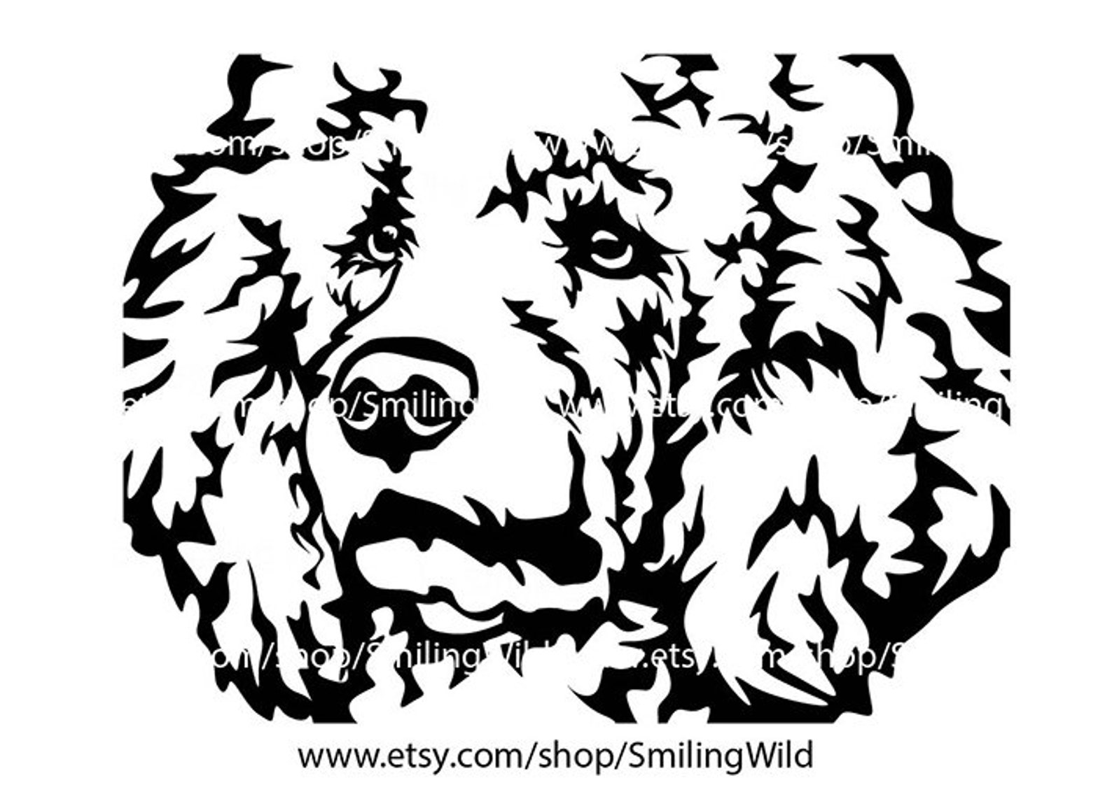 Standard Poodle svg clipart cut file Standard Poodle vector Etsy